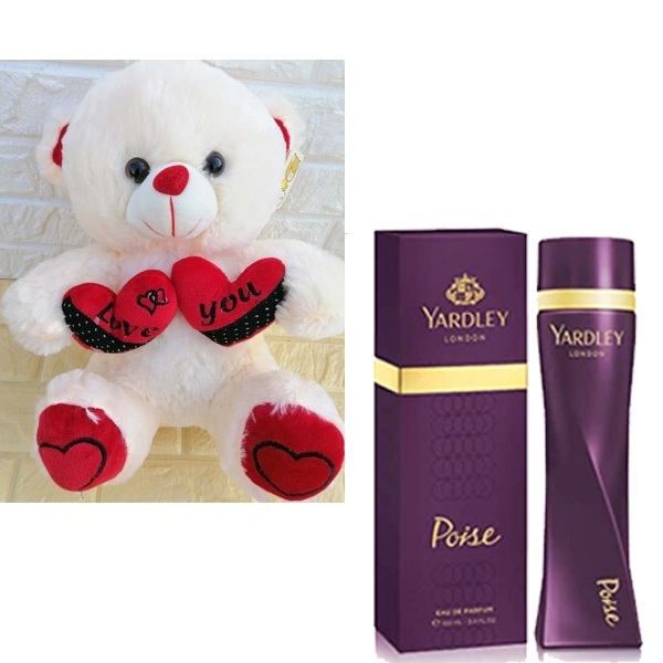 Super Lovely Deal For Her Yardley Perfume & Cute Teddy Bear