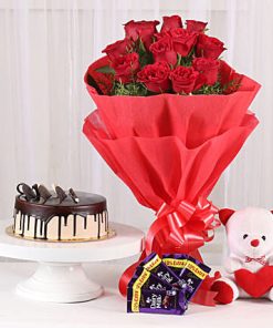 Cake with Flower Combo Deal