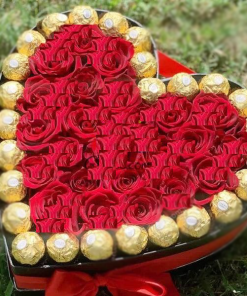 Side Choco with Roses Heart