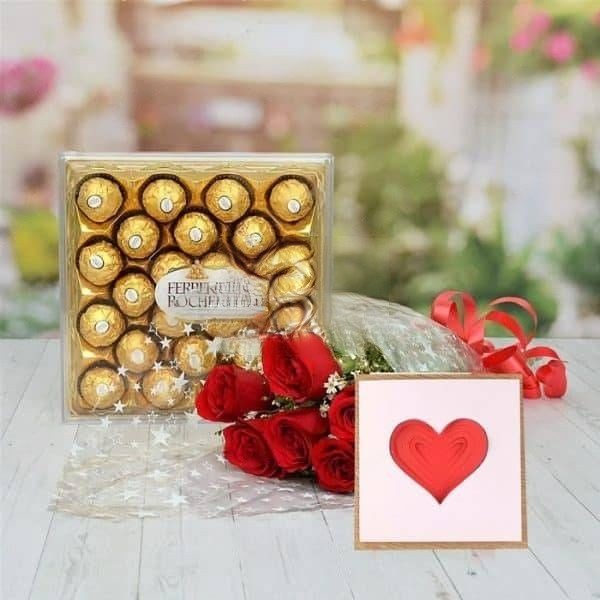24 Pcs Ferrero Rocher and Roses 24 Pcs Ferrero Rocher and Roses
