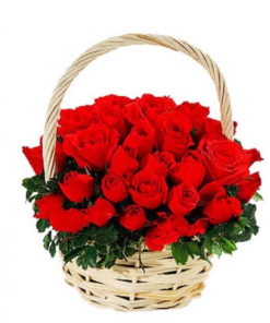 4 Dozen Roses Basket