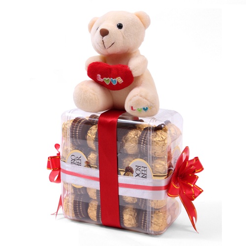 Teddy Bear with Chocolates Teddy Bear with Chocolates