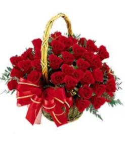 Red Roses Basket