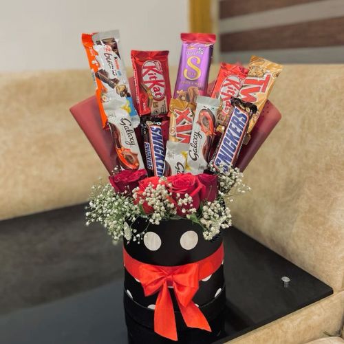 Chocolate & Rose Box Bouquet Chocolate & Rose Box Bouquet
